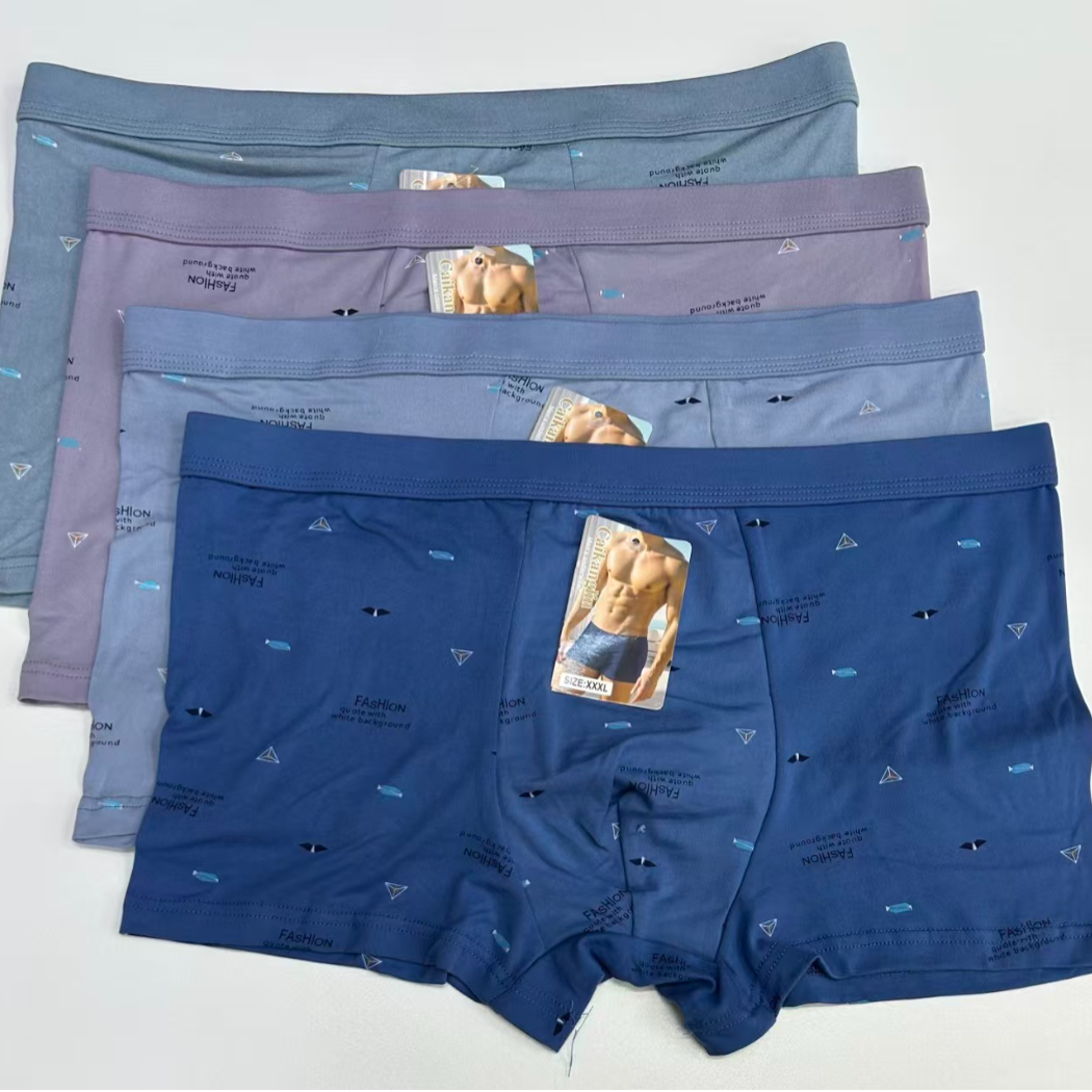 外贸批发中东男士内裤平角裤透气男款内裤短裤男生四角牛奶丝内裤