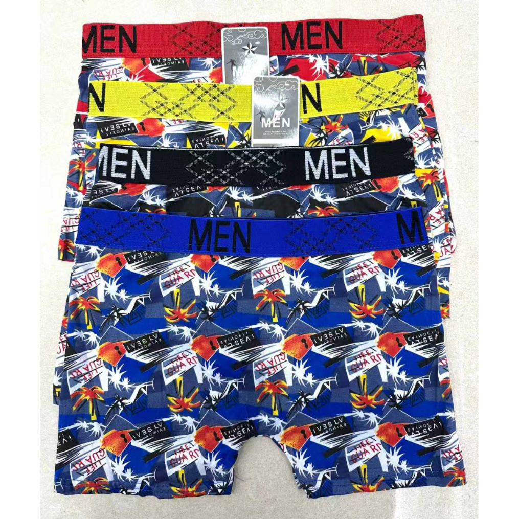 外贸出口欧美非洲库存新款男士混色混码舒适平角内裤