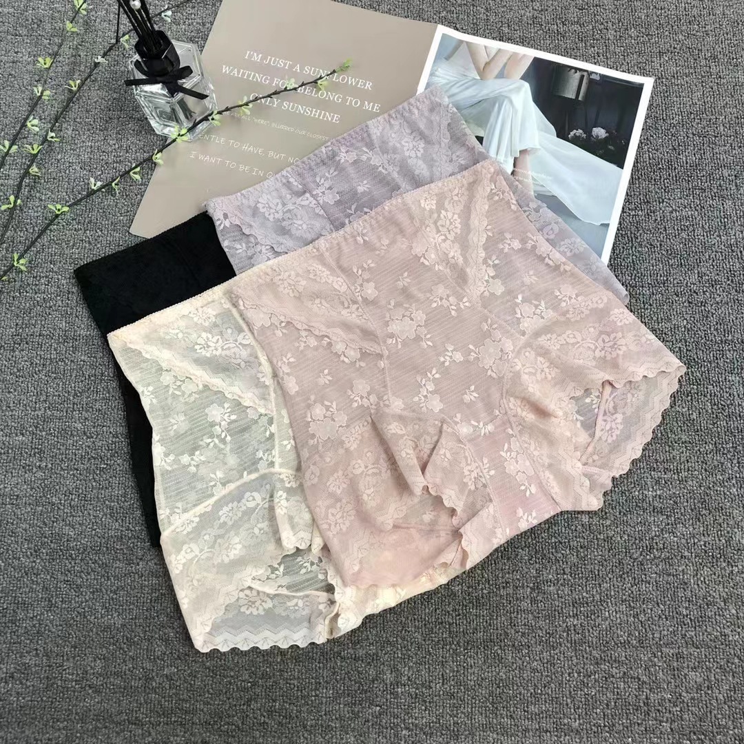 高腰收腹裤性感女士内裤收腹内裤蕾丝高腰裤高质量三角裤女批发