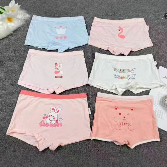 外贸出口清仓库存儿童内裤卡通可爱纯棉女童四角内裤小中大童内裤