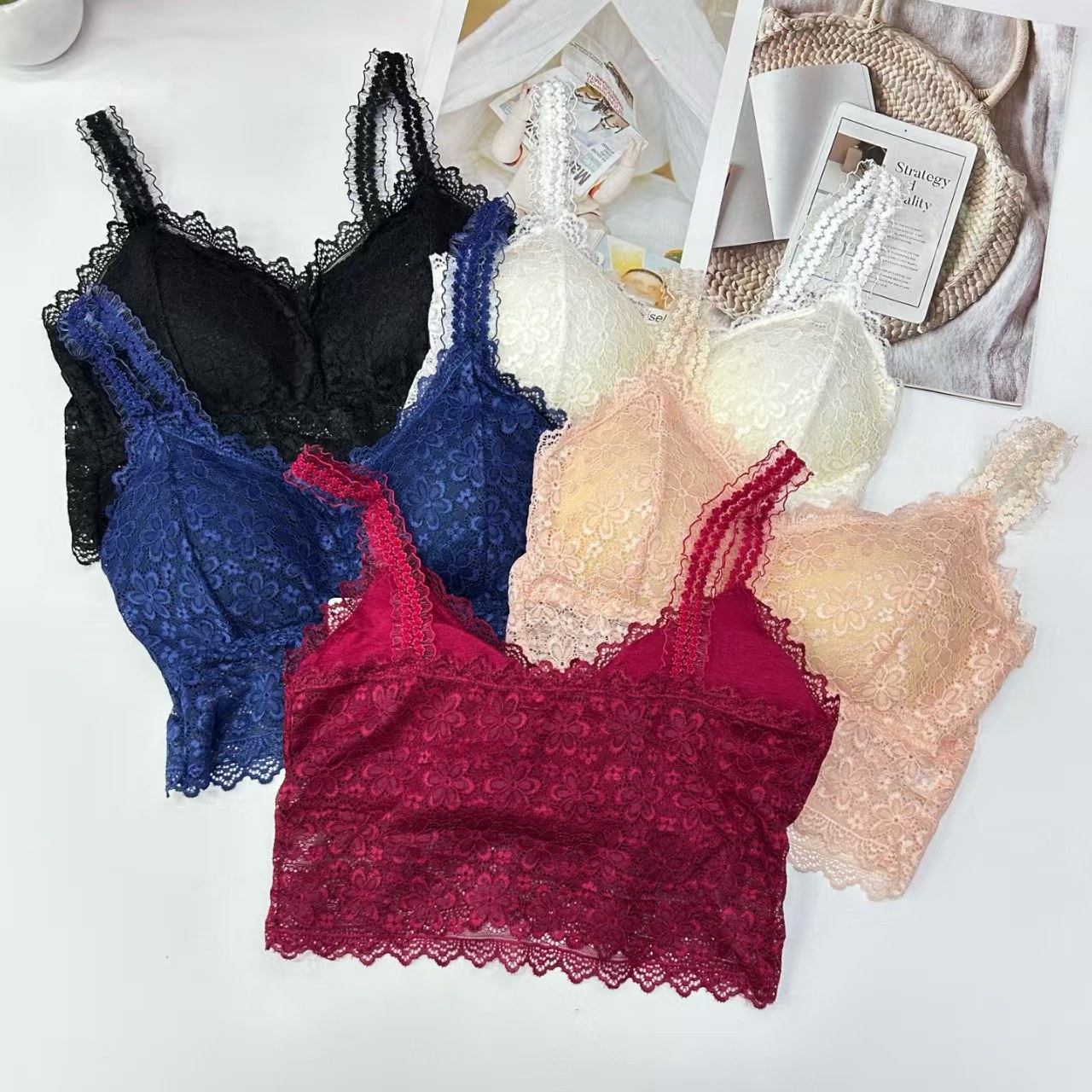 外贸出口中东非洲女吊带背心宽带舒适蕾丝杯面性感情趣吊带背心女